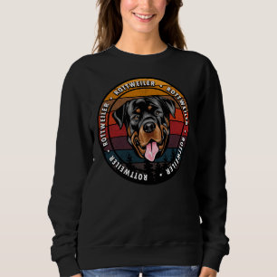 Rottweiler gestörter Sonnenuntergang Retro-Hunde G Sweatshirt