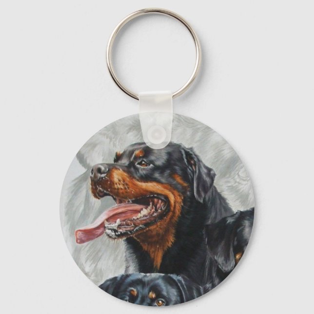 Rottweiler Ghost Schlüsselanhänger (Vorderseite)