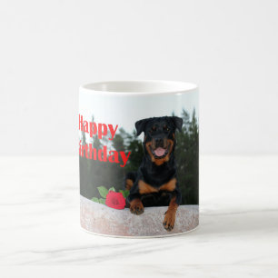 Rottweiler-glücklicher Geburtstag Kaffeetasse