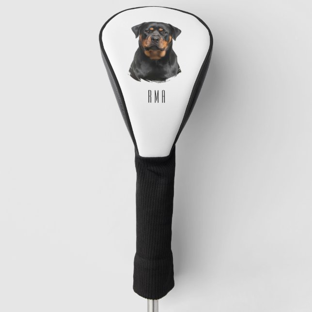 Rottweiler Golf Headcover (Vorderseite)