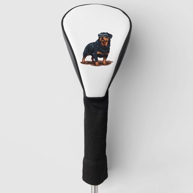 Rottweiler Golf Headcover (Vorderseite)