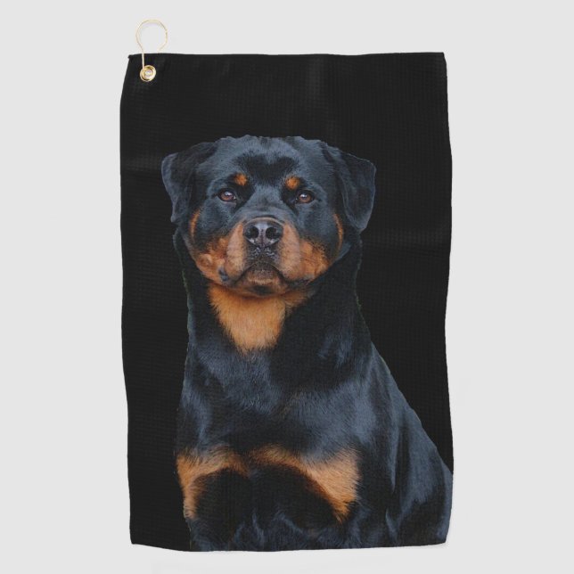 Rottweiler  golfhandtuch (Vorderseite)