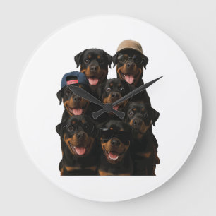 Rottweiler Große Wanduhr