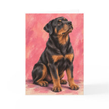 Rottweiler-Grußkarte | Rottie-Hundeporträt