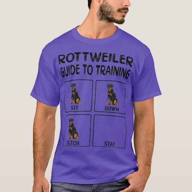 Rottweiler Guide to Training Dog Obedience T-Shirt (Vorderseite)