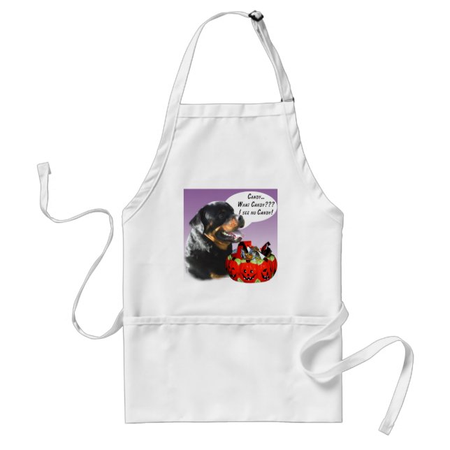 Rottweiler Halloween Candy Schürze (Vorne)