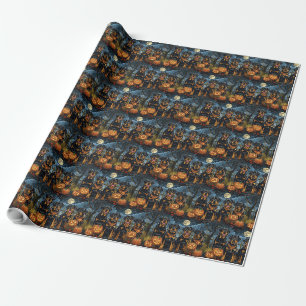 Rottweiler Halloween Gruselig Geschenkpapier