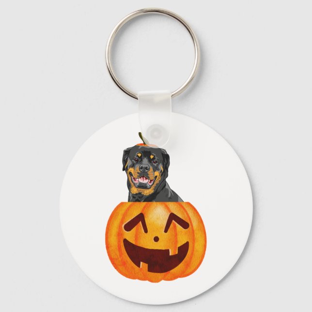Rottweiler Halloween Schlüsselanhänger (Vorderseite)