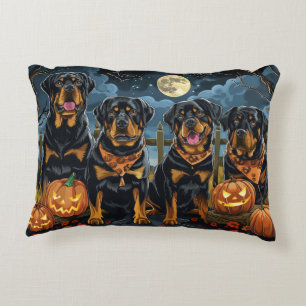 Rottweiler Halloween Spooky Dekokissen