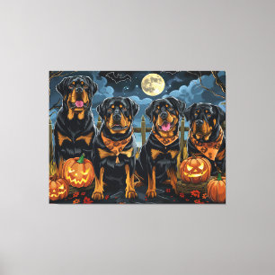 Rottweiler Halloween Spooky Leinwanddruck