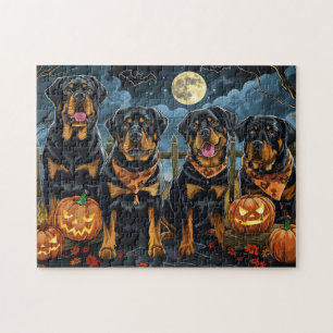 Rottweiler Halloween Spooky Puzzle