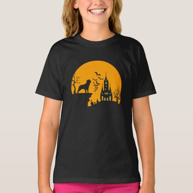 Rottweiler Halloween T - Shirt (Vorderseite)