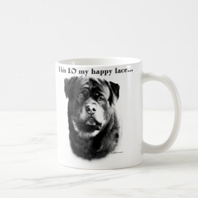 Rottweiler Happy Face Tasse (Rechts)