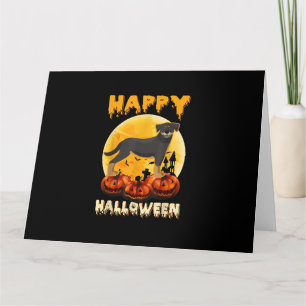 rottweiler happy halloween dog scary moon costumes karte