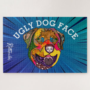 Rottweiler hässlicher Hund Gesicht 1000 Stück Jigs Puzzle