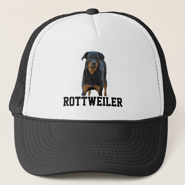 Rottweiler Heidi Fernlastfahrer-Hut Truckerkappe (Vorderseite)