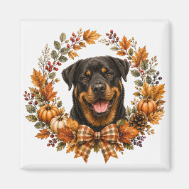 Rottweiler-Herbstkranz Magnet