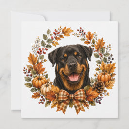 Rottweiler-Herbstkranz Mitteilungskarte
