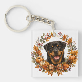 Rottweiler-Herbstkranz Schlüsselanhänger