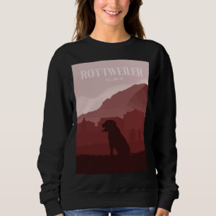 Rottweiler Herkunft der Hunde Minimalistischer Rei Sweatshirt