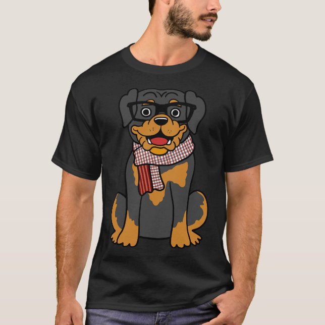 Rottweiler Hipster T-Shirt (Vorderseite)