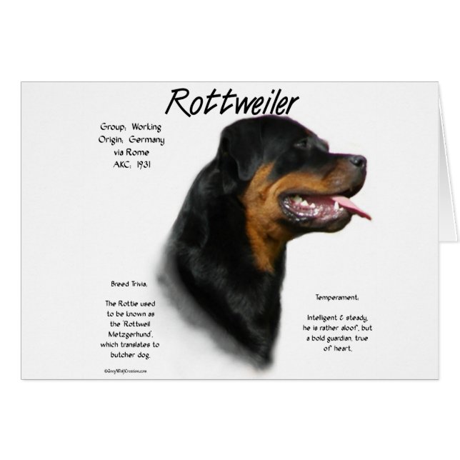 Rottweiler History Design (Vorderseite (Horizontal))