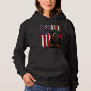 Rottweiler Hund 4. Juli American Flag Patriotic Hoodie