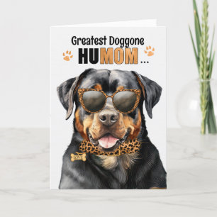 Rottweiler Hund Bester HuMOM Muttertag Feiertagskarte