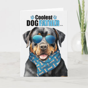 Rottweiler Hund coolster Papa Vatertag Feiertagskarte