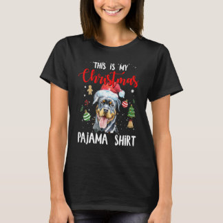 Rottweiler Hund Das ist mein Weihnachtspajama T-Shirt