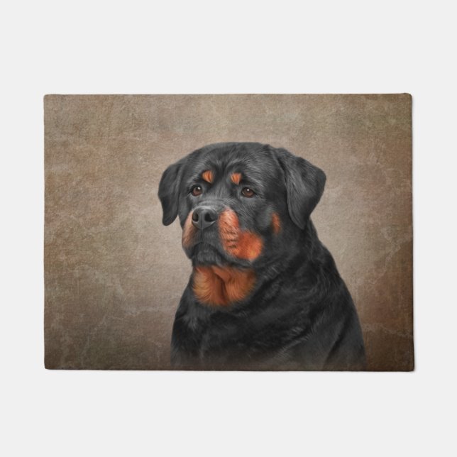 Rottweiler Hund Fußmatte (Vorderseite)