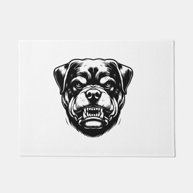Rottweiler Hund  Fußmatte (Vorderseite)