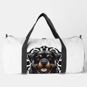 Rottweiler-Hund Gesicht Duffle Bag
