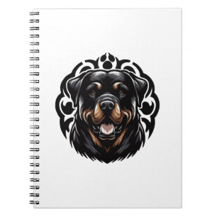 Rottweiler-Hund Gesicht Notizblock