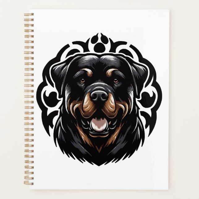 Rottweiler-Hund Gesicht Planer (Vorderseite)