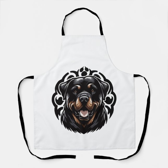 Rottweiler-Hund Gesicht Schürze (Vorderseite)
