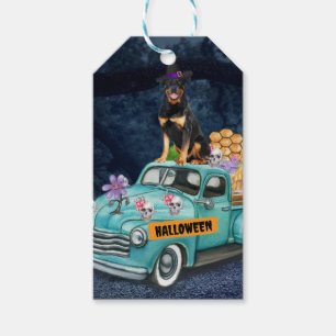 Rottweiler Hund Halloween LKW Gruselige Nacht Geschenkanhänger