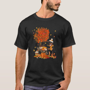 Rottweiler Hund Herbst Fall Pumpkin Truck Mappe Th T-Shirt
