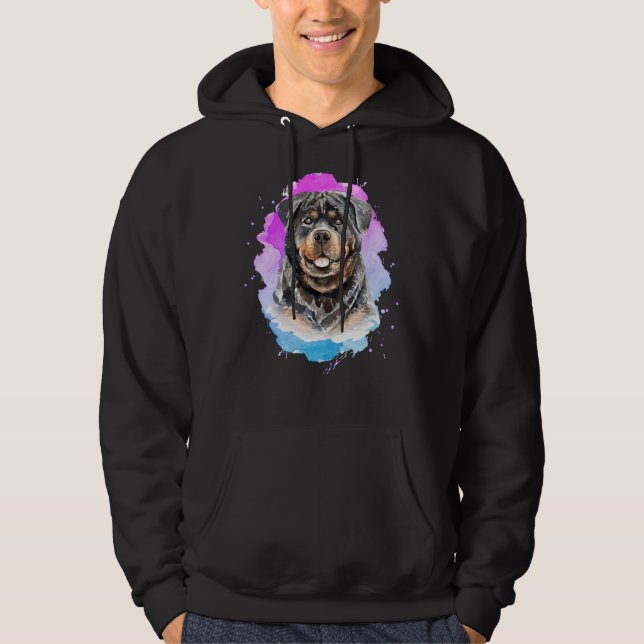 Rottweiler Hund Hoodie (Vorderseite)