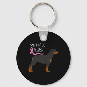 Rottweiler Hund Lover Breast Cancer Awareness Wome Schlüsselanhänger