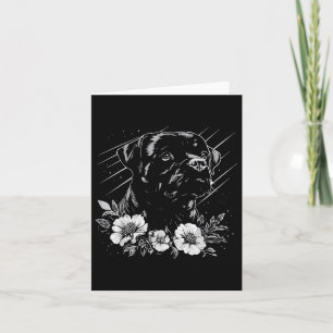 Rottweiler Hund Lover Retro Style Tattoo Karte