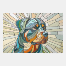 Rottweiler-Hund - Mosaikkunst