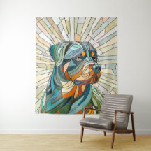 Rottweiler-Hund - Mosaikkunst