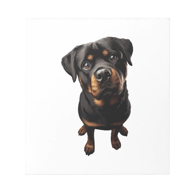 Rottweiler Hund Notizblock (Vorderseite)