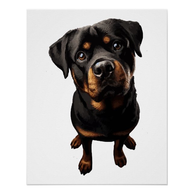 Rottweiler Hund Poster (Vorderseite)