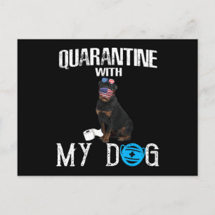 Rottweiler Hund Quarantäne mit meinem Hund Funny G Feiertagspostkarte