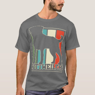 Rottweiler Hund Retro T-Shirt