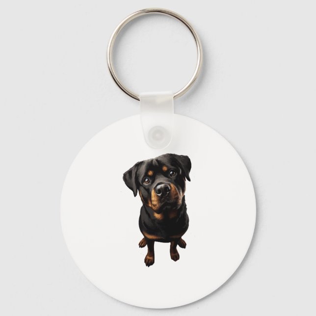 Rottweiler-Hund Schlüsselanhänger (Vorderseite)