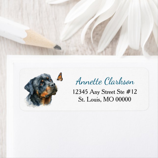 Rottweiler-Hund-Schmetterling-Wunder (Insitu)