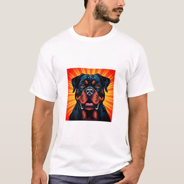 Rottweiler-Hund  T-Shirt (Vorderseite)